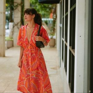 Farm Rio Bright Forest Midi Dress